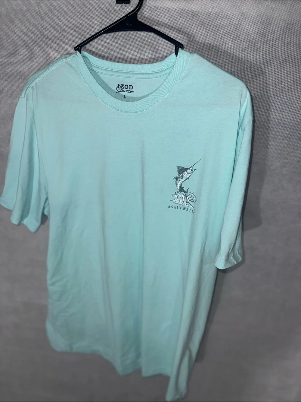 Izod Saltwater Marlin Tee - Light Aqua
